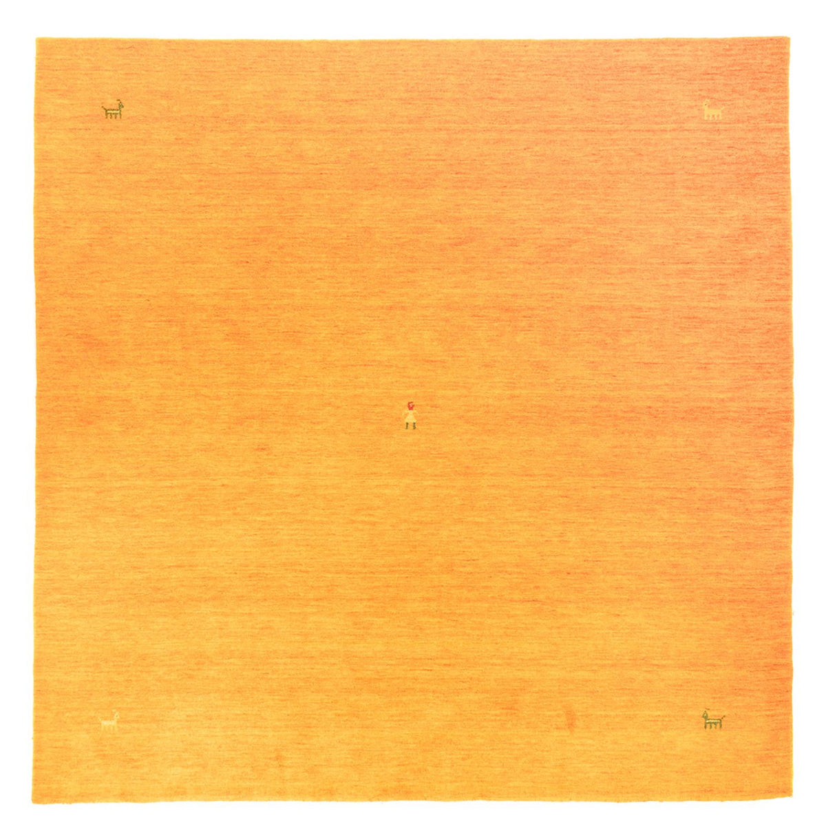 Gabbeh-matta - Softy kvadrat  - 250 x 250 cm - guld