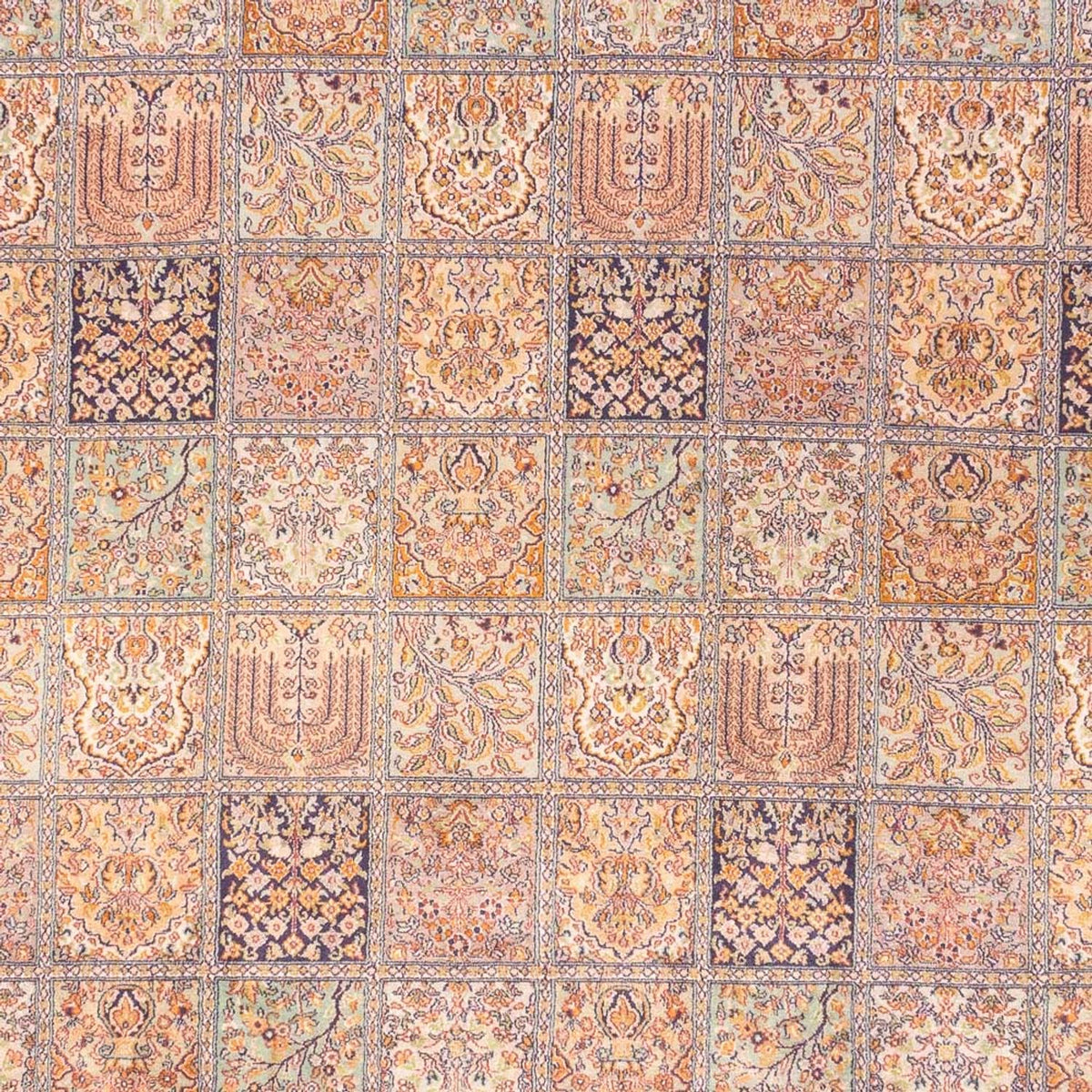 Sidenmatta - Kashmir Silk - 337 x 247 cm - ljusröd