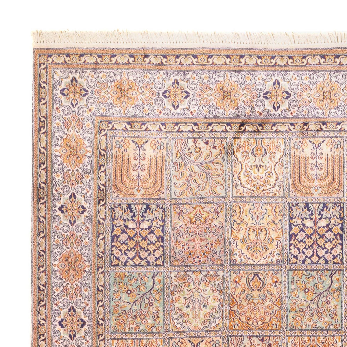 Sidenmatta - Kashmir Silk - 337 x 247 cm - ljusröd