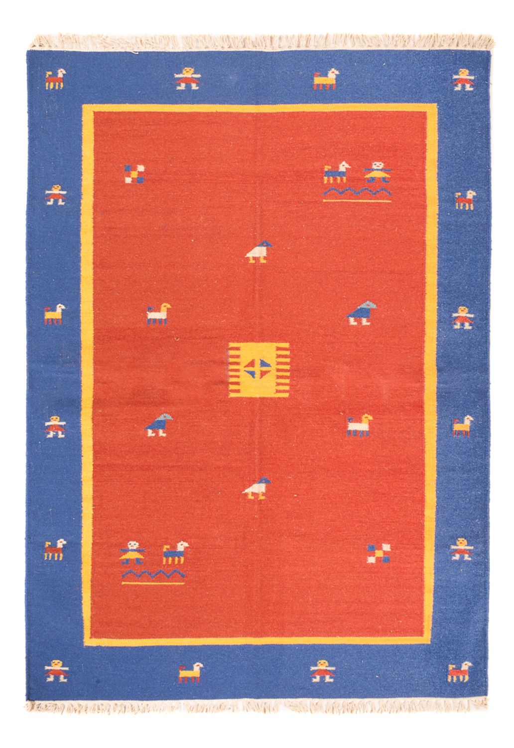 Kelim matta - trendig - 200 x 140 cm - flerfärgad