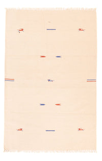 Kelim matta - trendig - 180 x 120 cm - naturvit