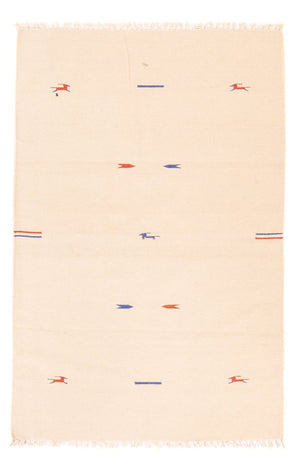 Kelim matta - trendig - 180 x 120 cm - naturvit