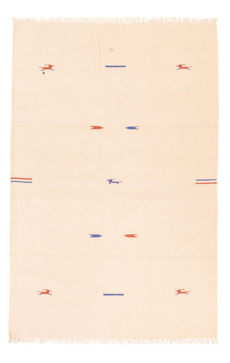 Kelim matta - trendig - 180 x 120 cm - naturvit