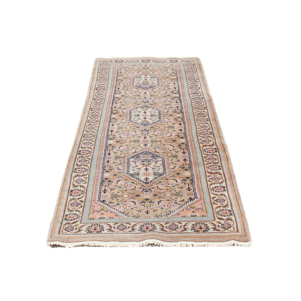 Runner Orientaliska mattor - Bijar - Indus - 260 x 80 cm - ljusbeige