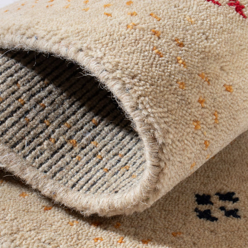 Gabbeh matta - Loribaft Softy - 90 x 60 cm - beige