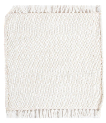 Ullmatta kvadrat  - 34 x 31 cm - vit