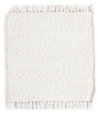 Ullmatta kvadrat  - 34 x 31 cm - vit