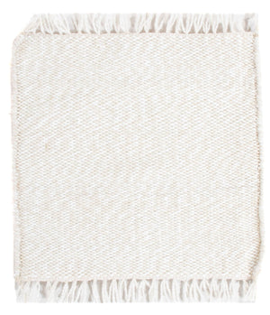 Ullmatta kvadrat  - 34 x 31 cm - vit