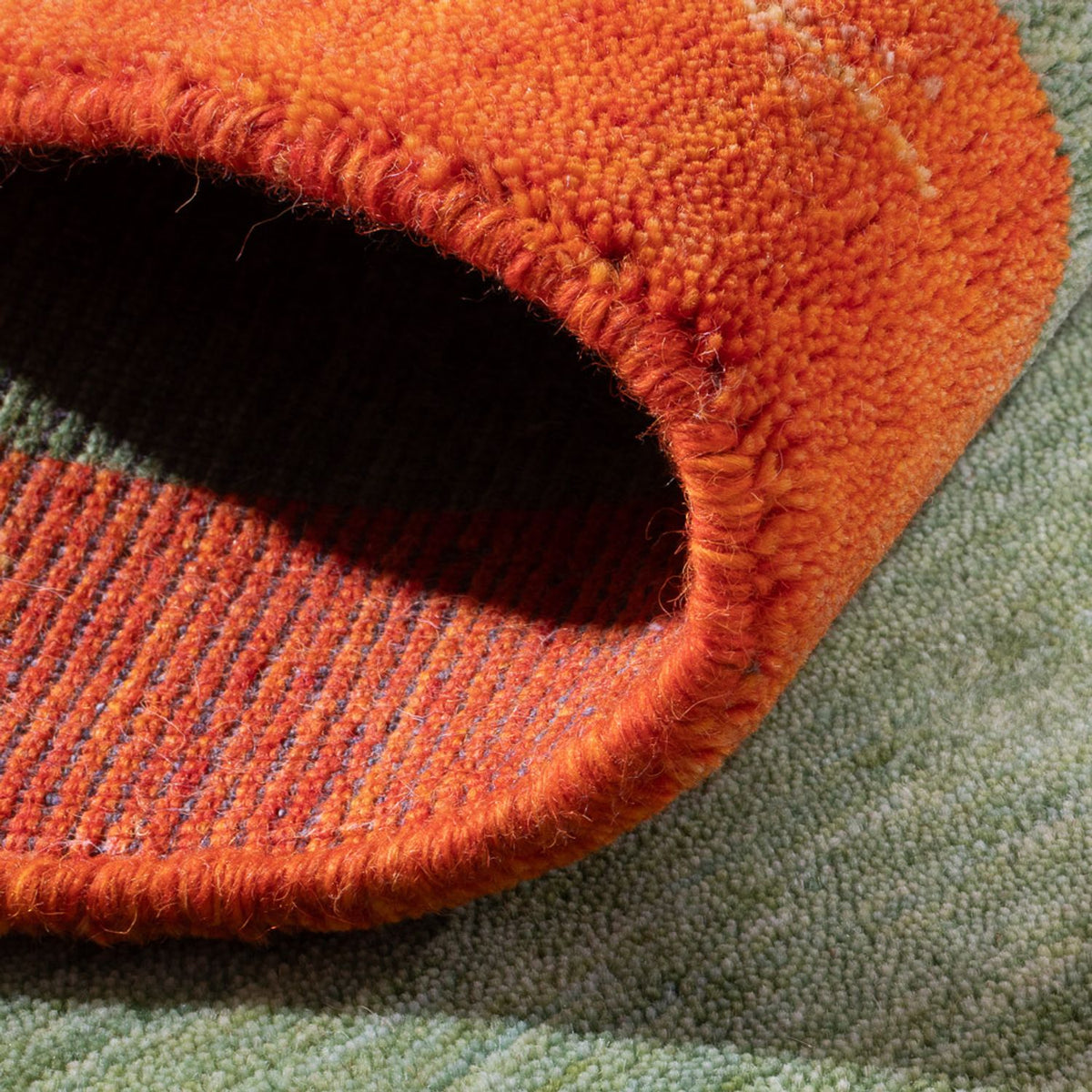 Gabbeh-matta - Indus - 140 x 70 cm - ljusgrön