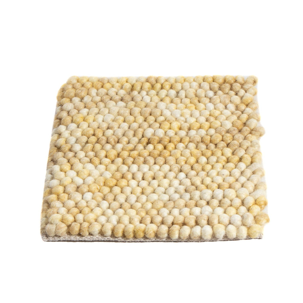 Ullmatta kvadrat  - 32 x 32 cm - ljusbeige
