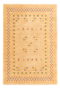 Gabbeh matta - Loribaft Softy - 90 x 60 cm - ljusbeige