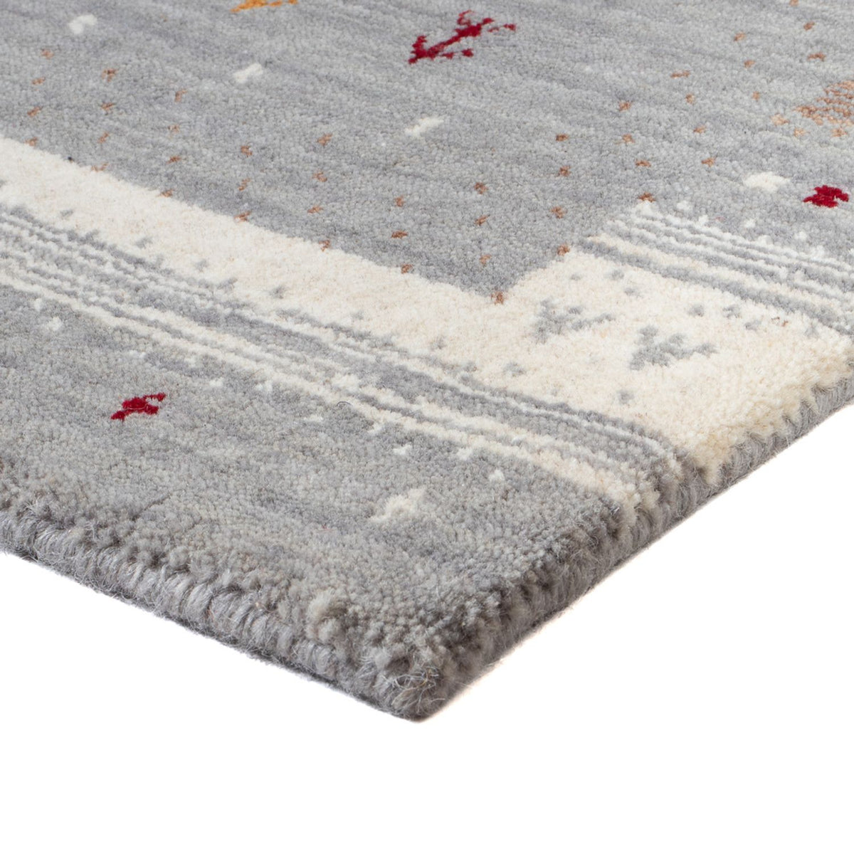 Gabbeh matta - Loribaft Softy - 90 x 60 cm - mörk beige