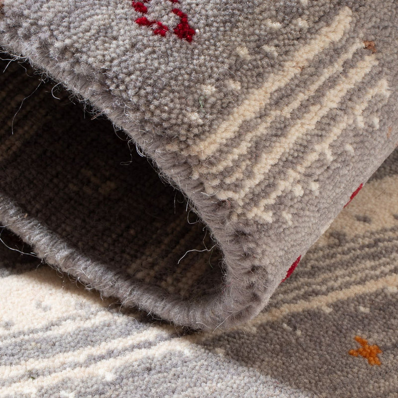 Gabbeh matta - Loribaft Softy - 90 x 60 cm - mörk beige