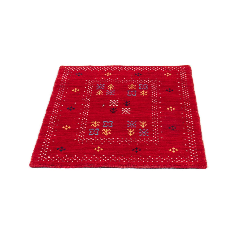 Gabbeh matta - Loribaft Softy - 90 x 60 cm - röd