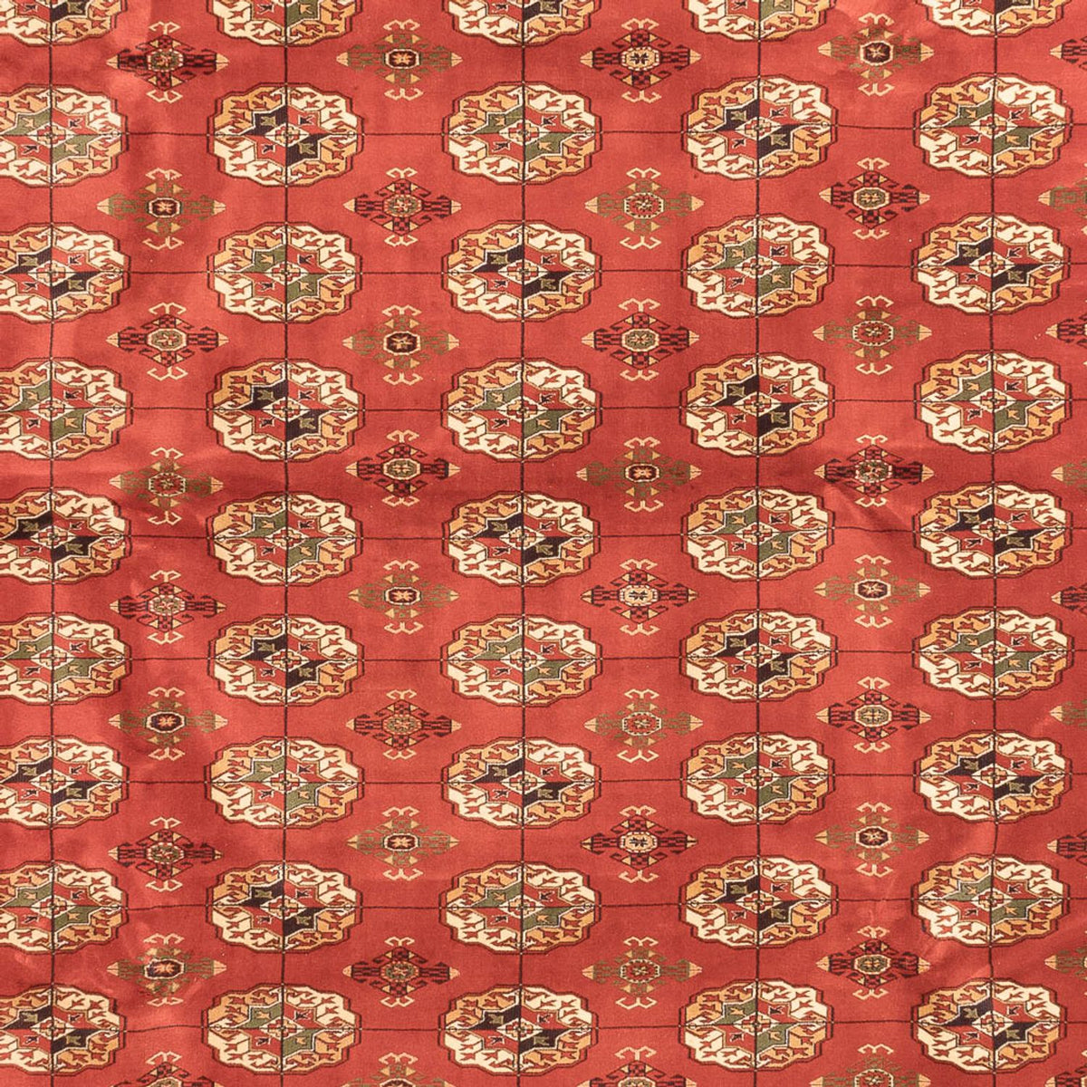 Afghansk matta - Bukhara - 410 x 300 cm - ljusröd