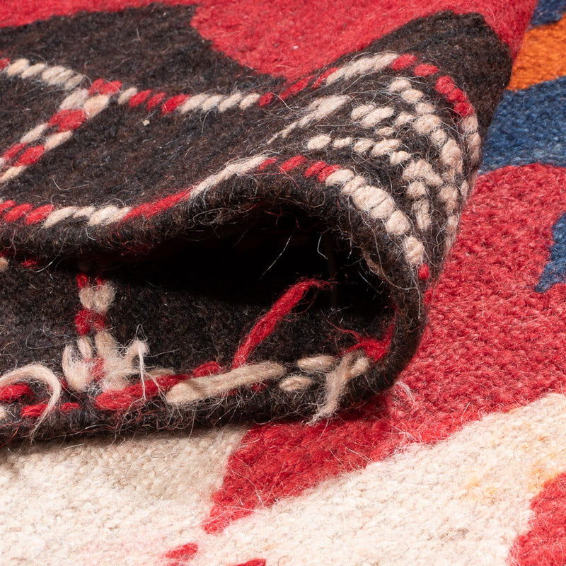 Runner Kelim-matta - gammal - 430 x 155 cm - röd