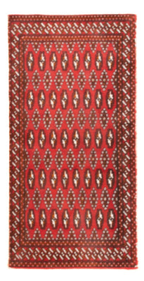Turkaman-matta - 130 x 60 cm - röd