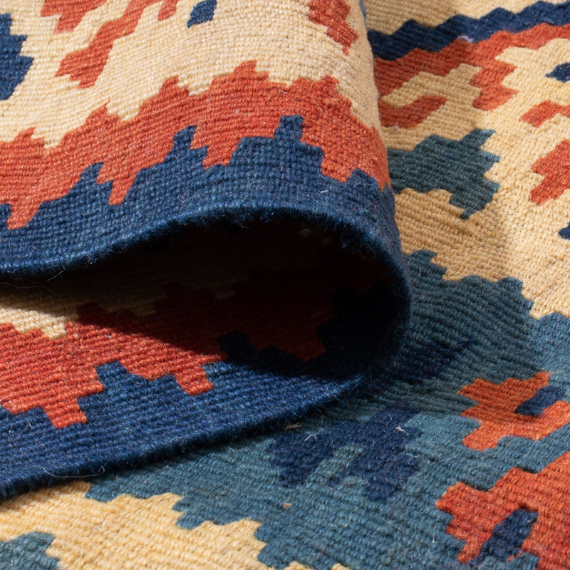 Kelim Carpet - orientalisk matta kvadrat  - 103 x 103 cm - flerfärgad