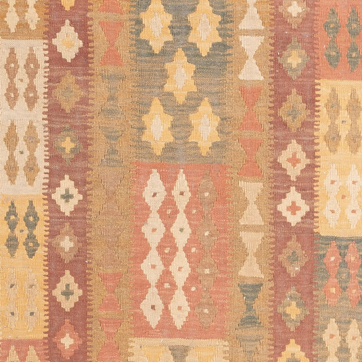 Runner Kelim Carpet - Splash - 315 x 95 cm - ljusbeige