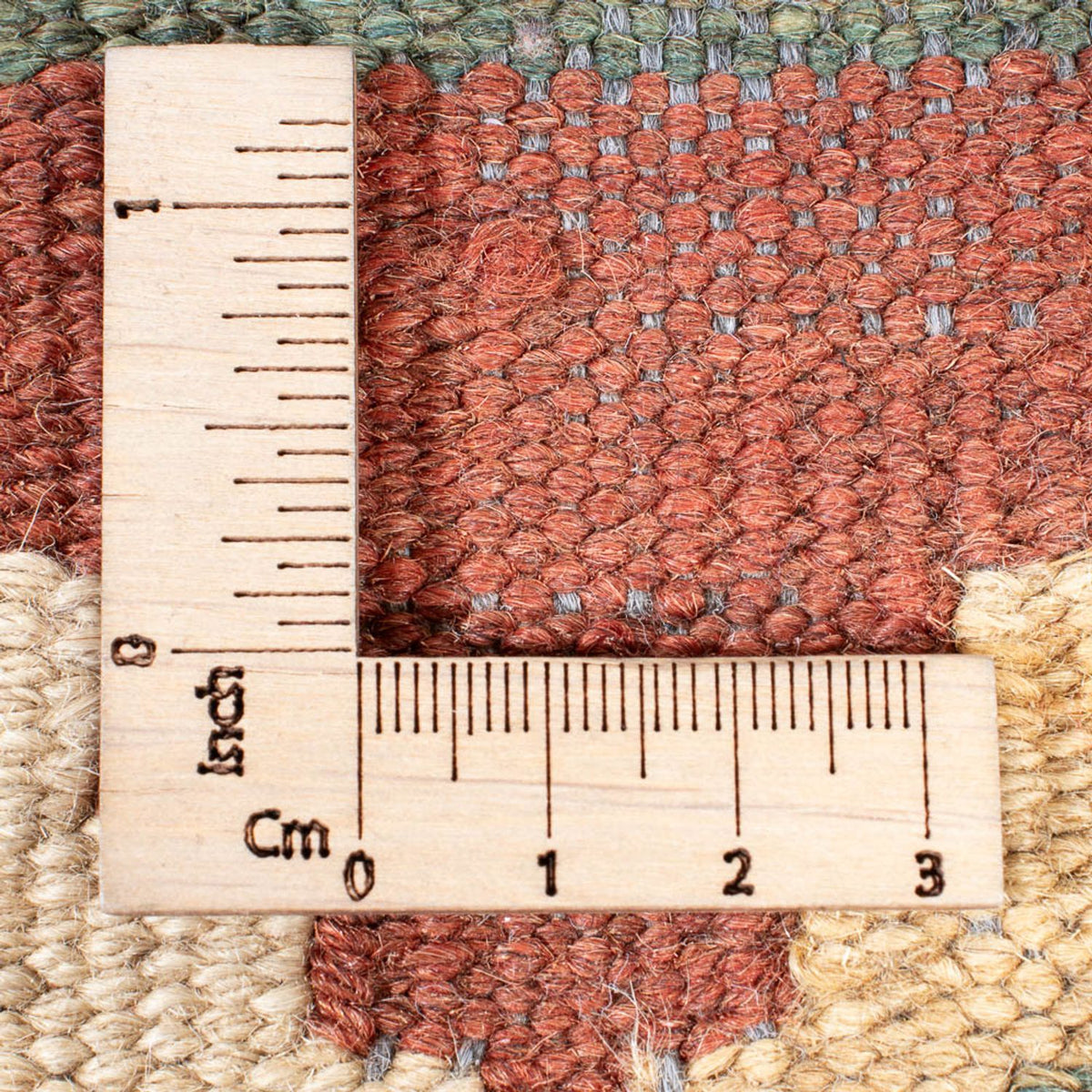 Runner Kelim Carpet - Splash - 315 x 95 cm - ljusbeige