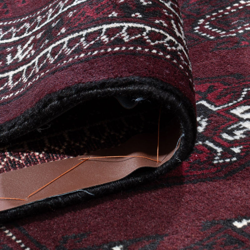 Turkaman-matta - 380 x 260 cm - mörkröd