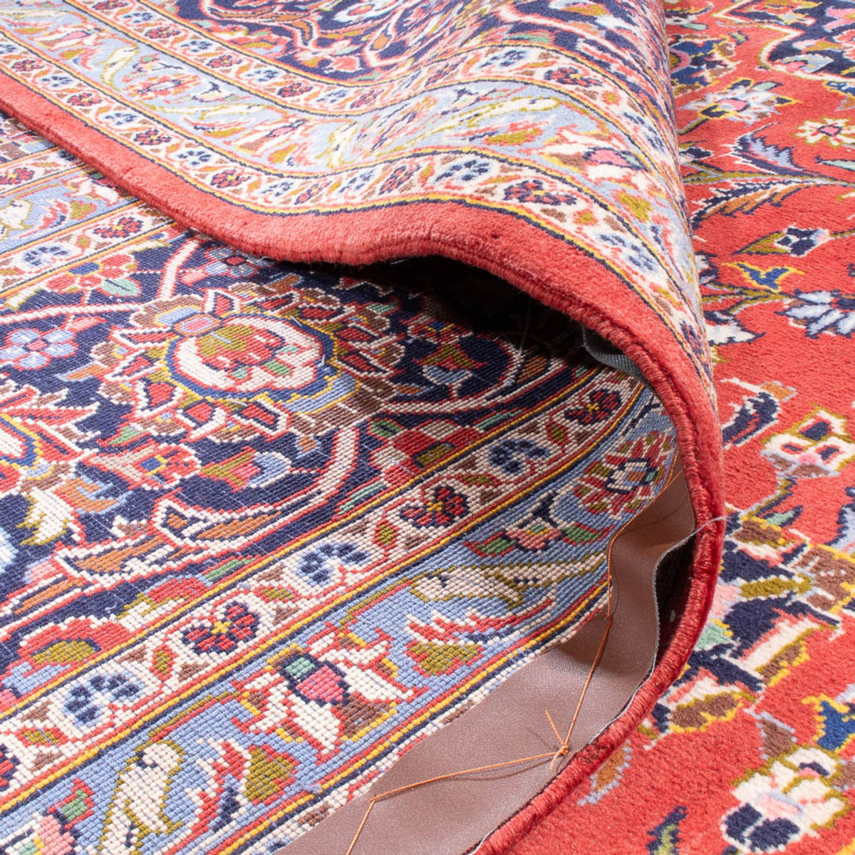 Persiska mattor - Keshan - 385 x 305 cm - ljusröd