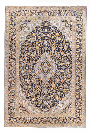 Persiska mattor - Keshan - 425 x 307 cm - mörkblå