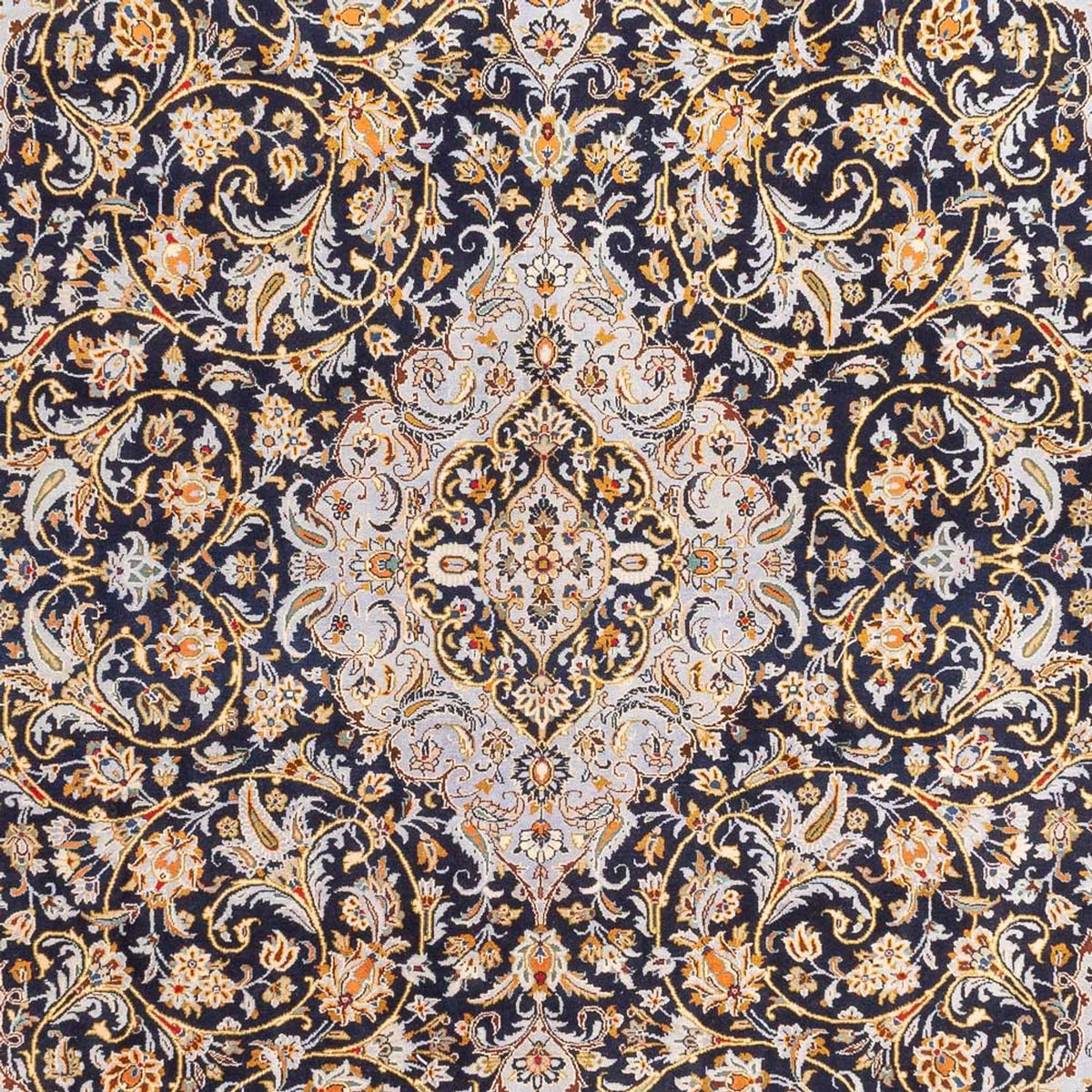 Persiska mattor - Keshan - 425 x 307 cm - mörkblå