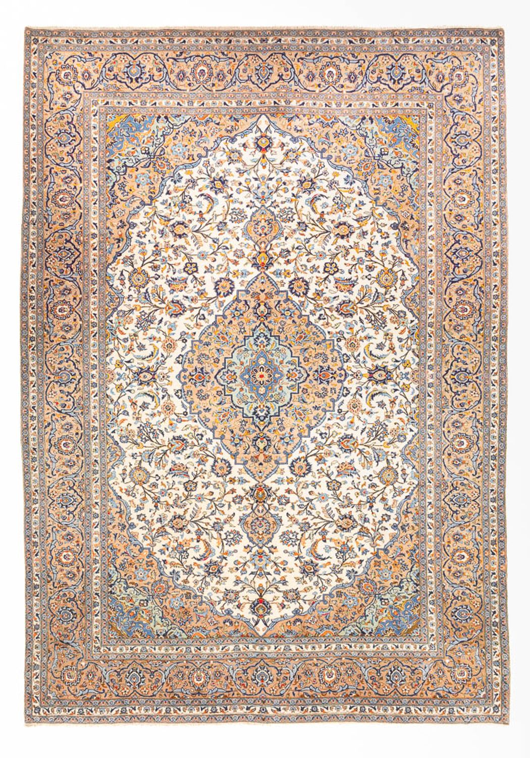 Persiska mattor - Keshan - 405 x 302 cm - mörk beige
