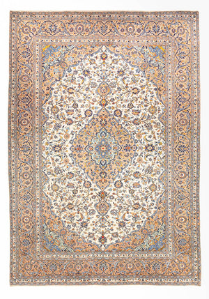 Persiska mattor - Keshan - 405 x 302 cm - mörk beige