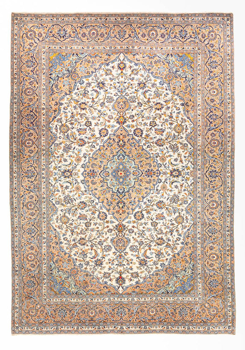 Persiska mattor - Keshan - 405 x 302 cm - mörk beige