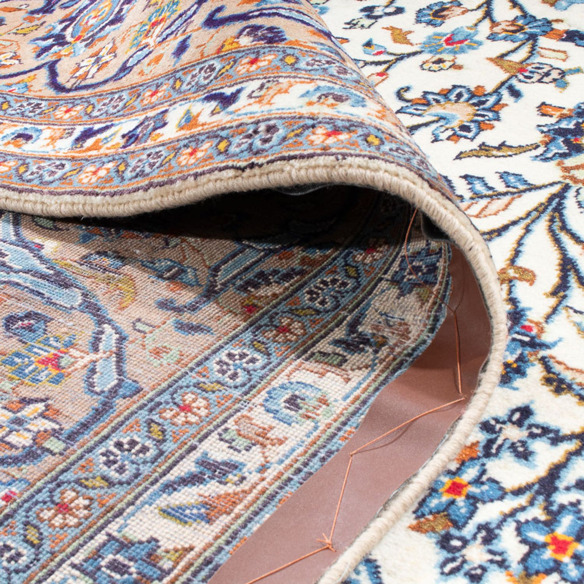 Persiska mattor - Keshan - 405 x 302 cm - mörk beige