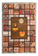 Patchwork-matta 200x135cm - Perserteppich Wollteppich