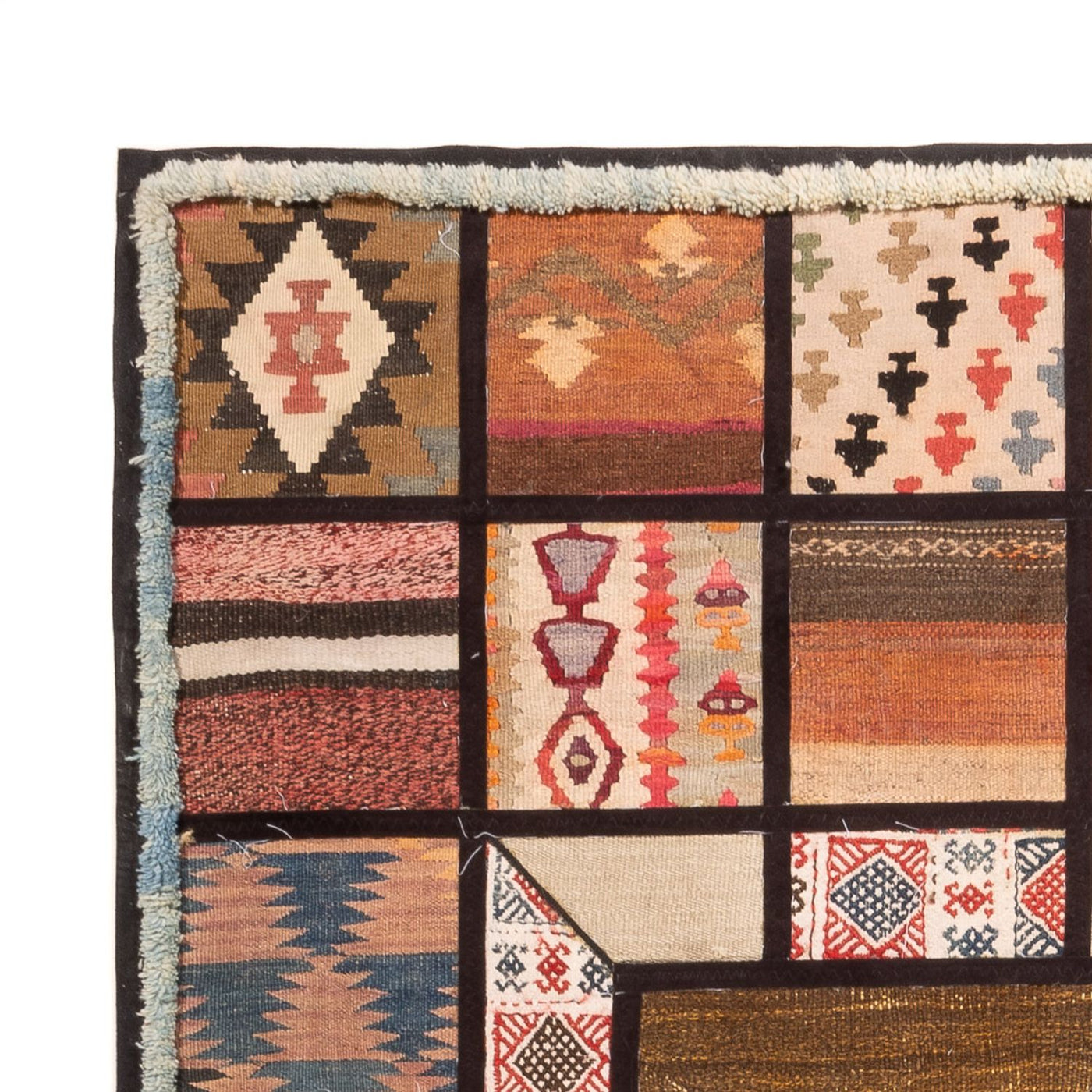 Patchwork-matta 200x135cm - Perserteppich Wollteppich