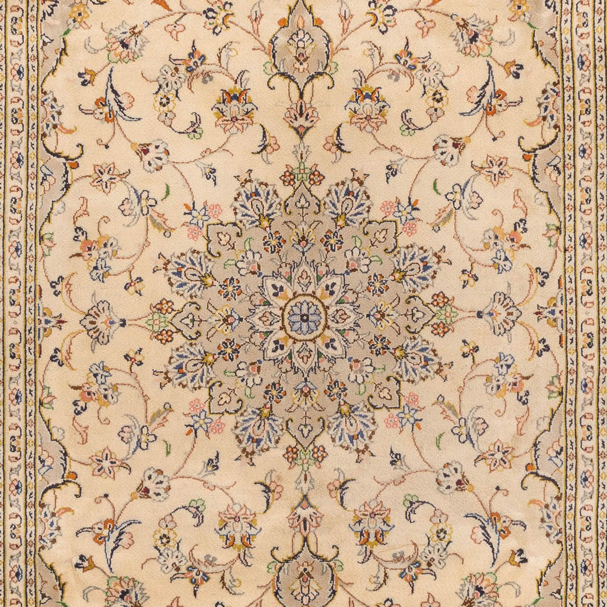 Persiska mattor - Keshan - 295 x 194 cm - ljusbeige