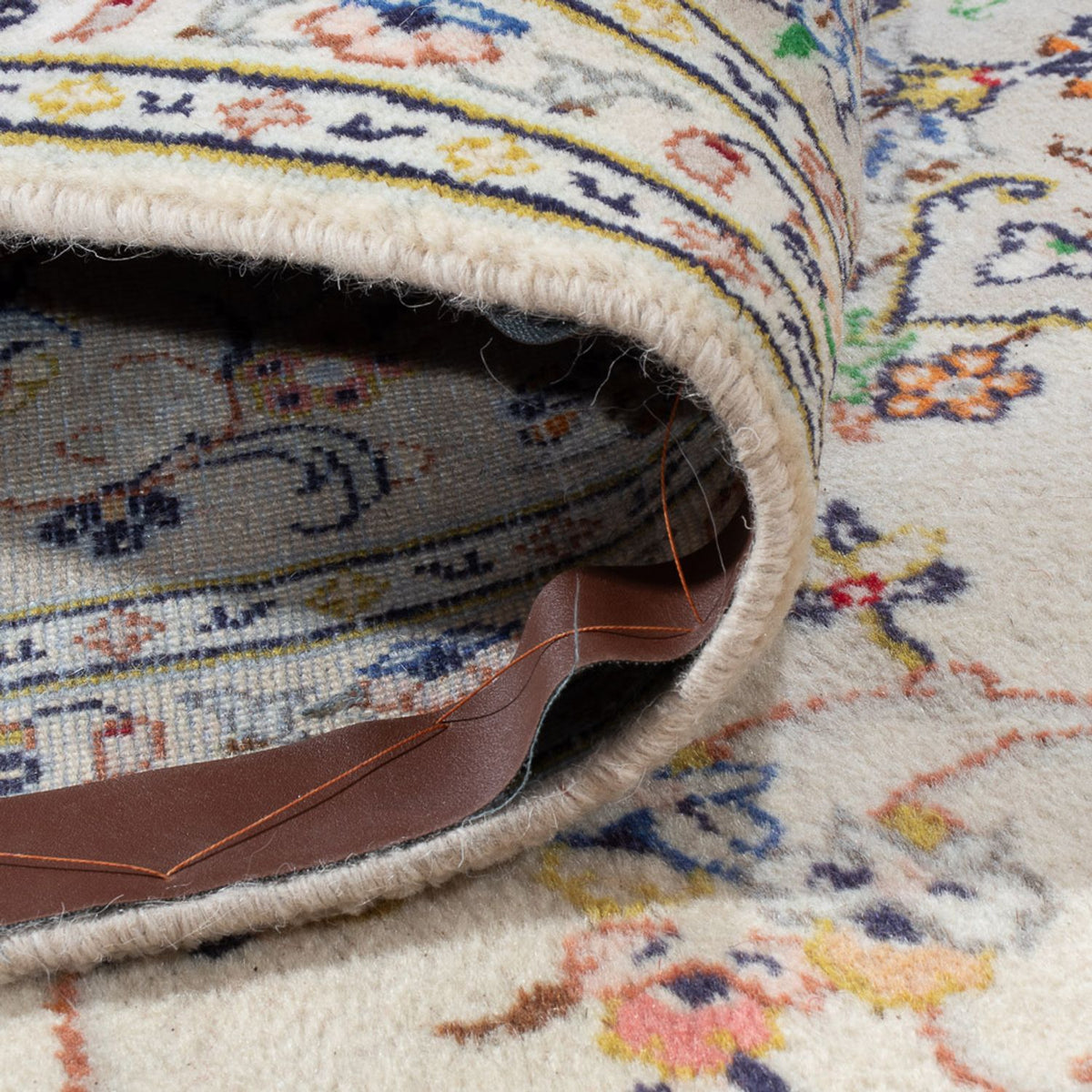 Persiska mattor - Keshan - 295 x 194 cm - ljusbeige