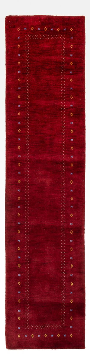 Runner Gabbeh-matta - Indus - 300 x 80 cm - röd