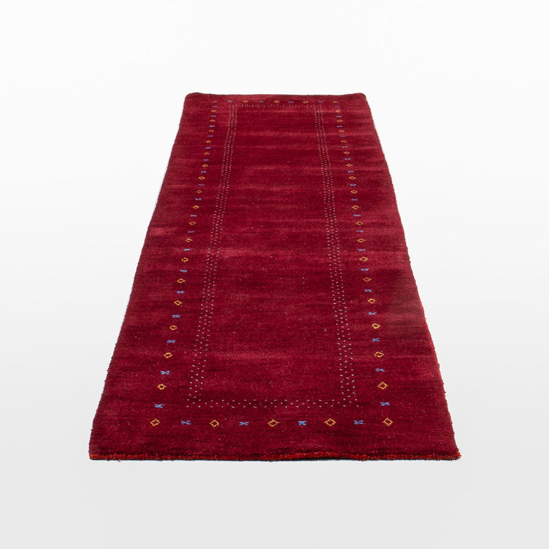 Runner Gabbeh-matta - Indus - 300 x 80 cm - röd