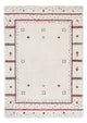 Gabbeh matta - Loribaft Softy - 90 x 60 cm - ljusgrå