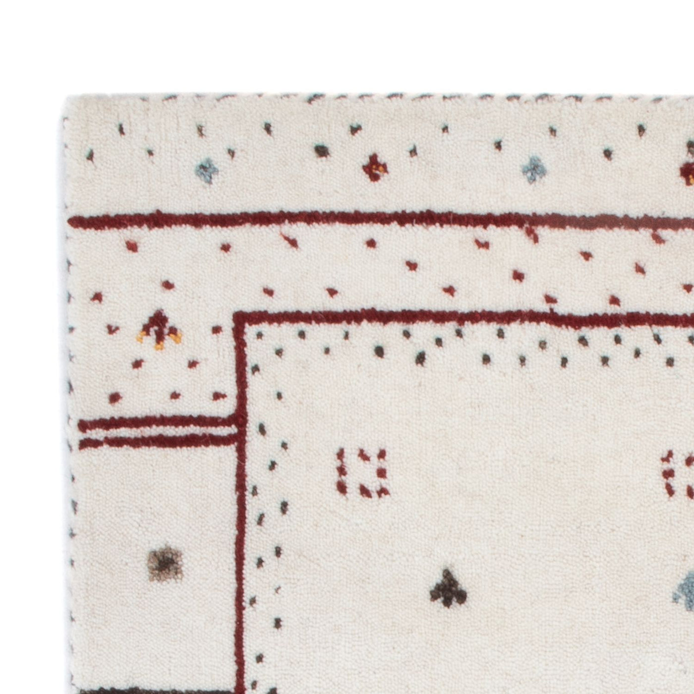 Gabbeh matta - Loribaft Softy - 90 x 60 cm - ljusgrå