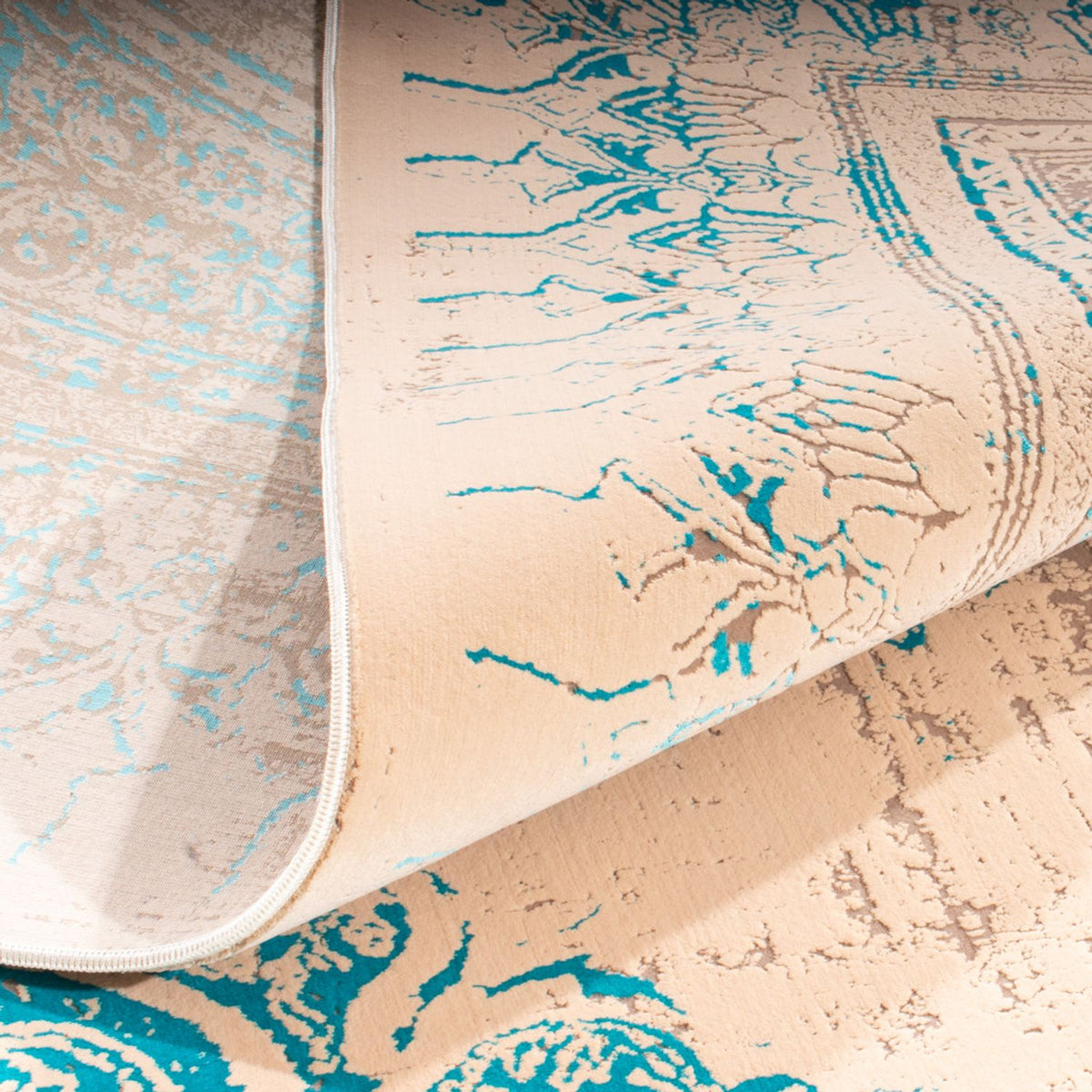 Designermatta - 225 x 150 cm - turkos