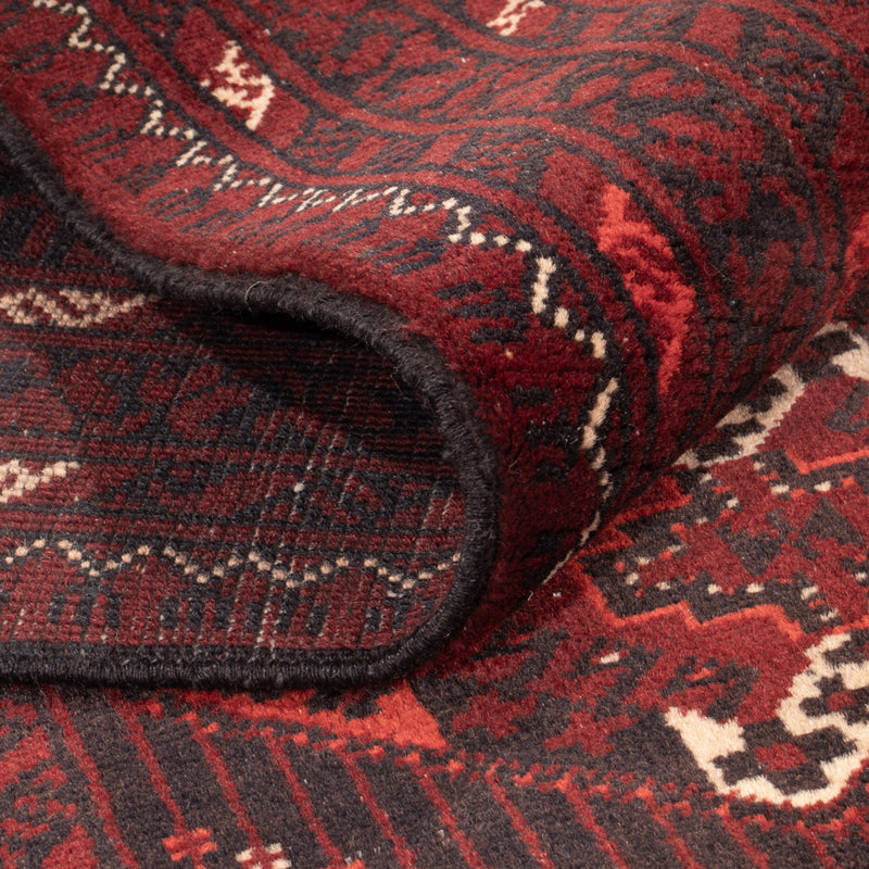 Runner Afghansk matta - 293 x 78 cm - röd