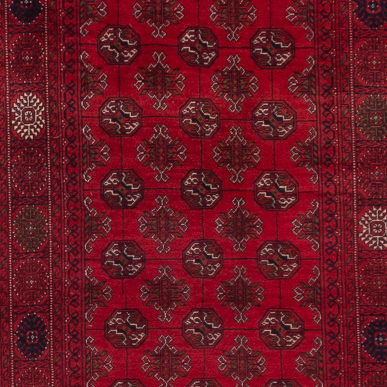 Runner Afghansk matta - Bukhara - 296 x 78 cm - röd