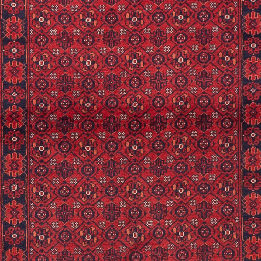 Runner Afghansk matta - Bukhara - 332 x 76 cm - röd