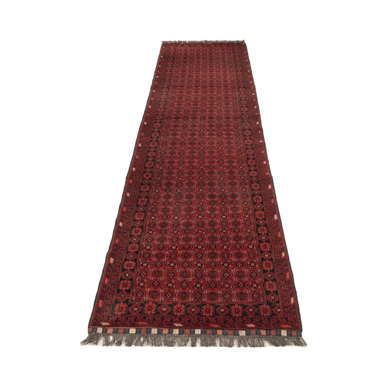 Runner Afghansk matta - Bukhara - 332 x 76 cm - röd
