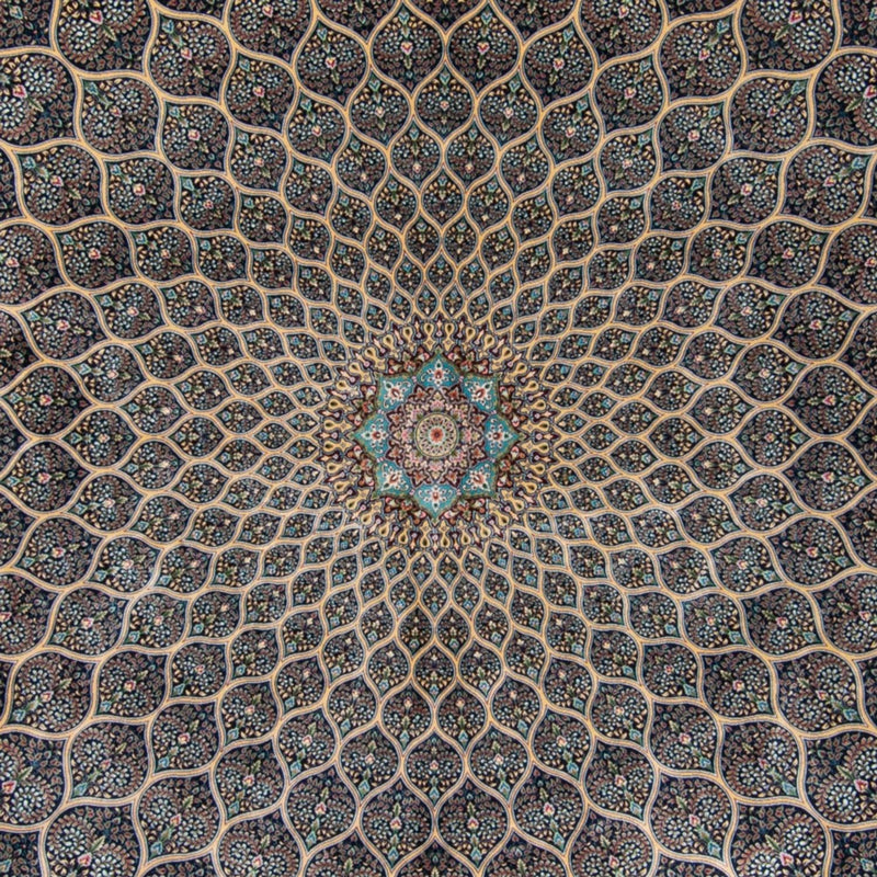 Persisk matta - Ghom - 300 x 200 cm - mörkblå