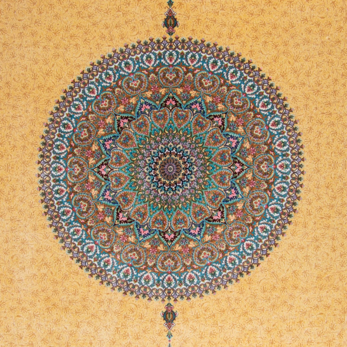 Persisk matta - Ghom - 300 x 200 cm - guld