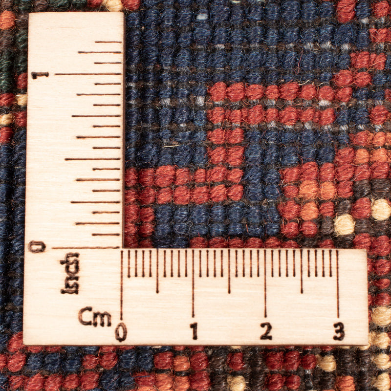 Runner Afghansk matta - 394 x 80 cm - mörkröd