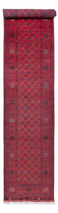 Runner Afghansk matta - Bukhara - 479 x 89 cm - röd