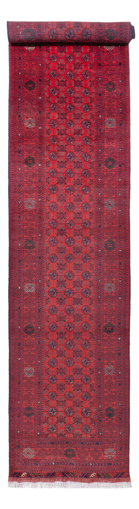 Runner Afghansk matta - Bukhara - 479 x 89 cm - röd